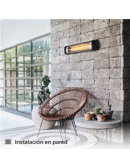 Estufa para exterior tubos de carbono Bayir Máx. 2000W