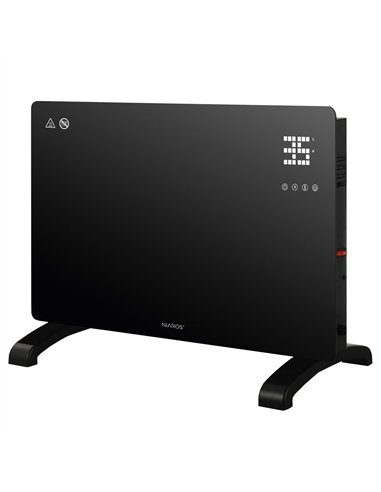 Radiador convector de cristal inteligente Zanthus Máx. 1500W Negro