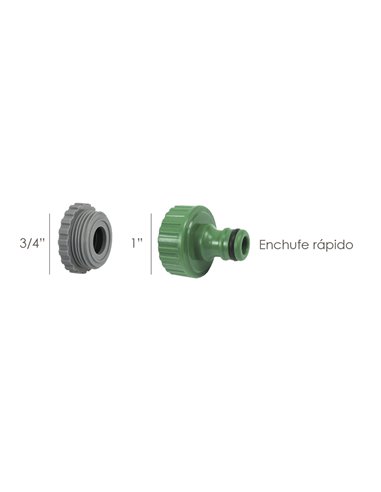 Adaptador Manguera Plástico 3/4 - 1" Hembra   Granel