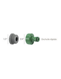 Adaptador Manguera Plastico 3/4 - 1/2" Hembra Granel 2