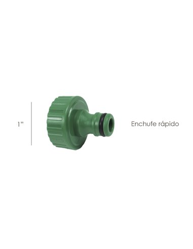 Adaptador Manguera Plastico 1" Hembra        Granel