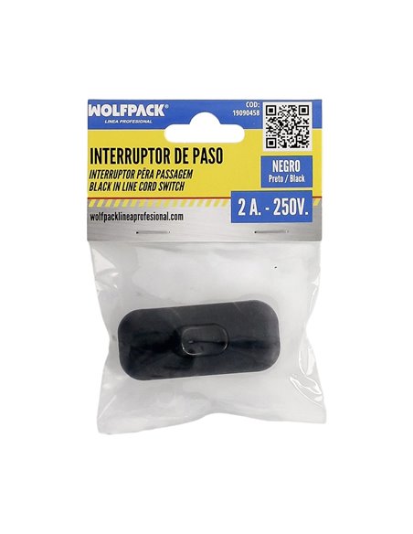 Interruptor 2A De Paso Negro.