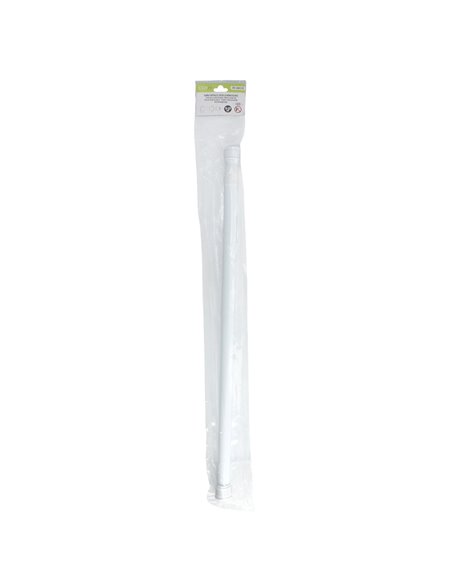 Barra Para  Cortina Ducha Extensible Aluminio Blanco 70 a 125 cm.