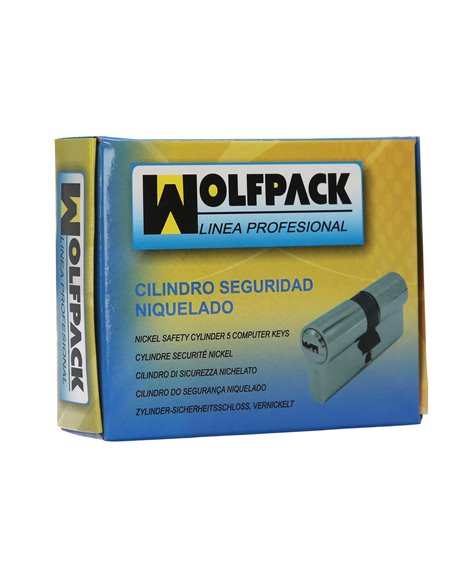 Cilindro Seguridad 30x40 mm/13,5 Leva Corta Niquelado Con 5 llaves