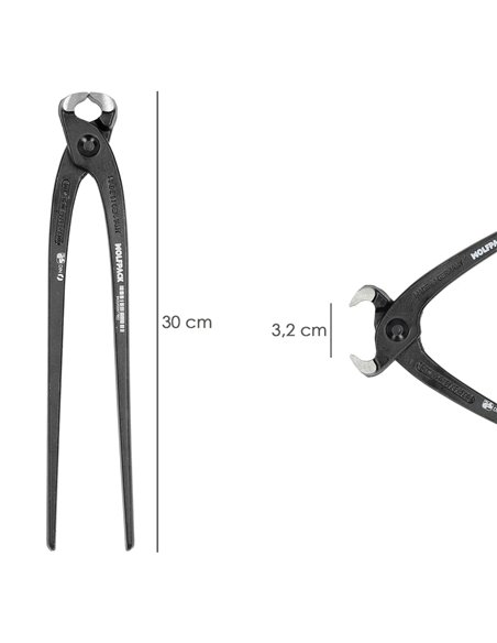 Tenazas Rusas Plus DIN/ISO 9242 Negra   12"