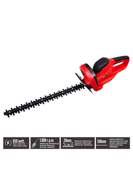 Recortasetos 650 Watt. 510 mm.