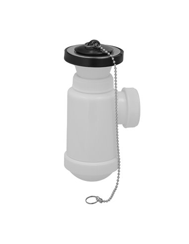 Sifon Botella Extensible 1 1/2 Con Válvula y Tapón