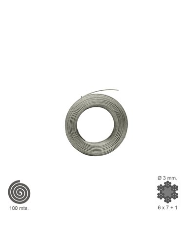 Cable Galvanizado   3 mm. (Rollo 100 Metros) No Elevacion