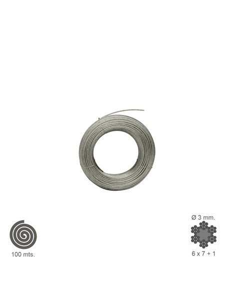 Cable Galvanizado   3 mm. (Rollo 100 Metros) No Elevacion