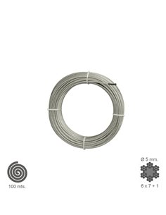 Cable Galvanizado   5 mm. (Rollo 100 Metros) No Elevacion