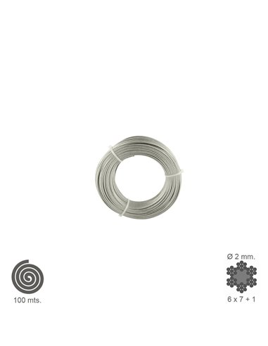 Cable Galvanizado   2 mm. (Rollo 100 Metros) No Elevacion
