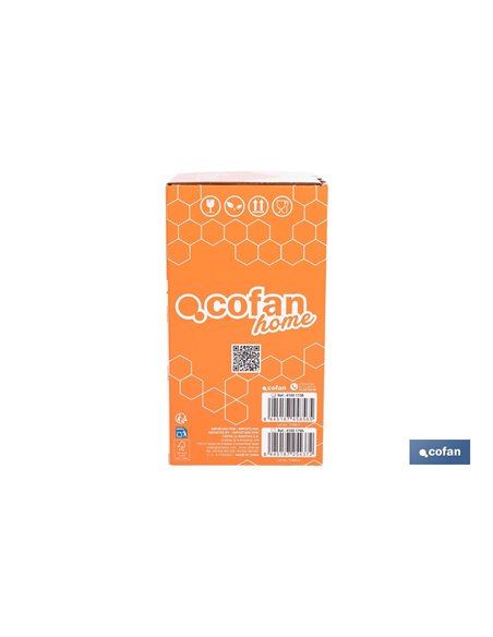 BOTE DE VIDRIO BOROSILICATO TAPA BEIGE GAMA LAUREL 1000 ML