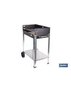 BARBACOA DE CARBÓN CON LADRILLO REFRACTARIO 567 X 360 X 830 MM 2