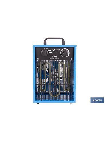 CALEFACTOR INDUSTRIAL DE 400 V TRIFÁSICO 30/2500/5000 W