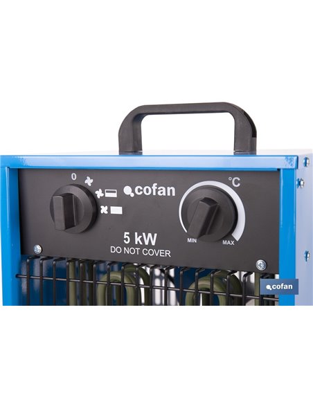 CALEFACTOR INDUSTRIAL DE 400 V TRIFÁSICO 30/2500/5000 W