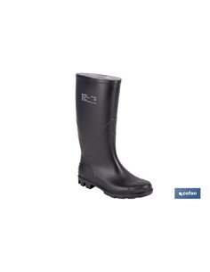 BOTA ALTA DE AGUA PVC NEGRA OB FO SR TALLA 46