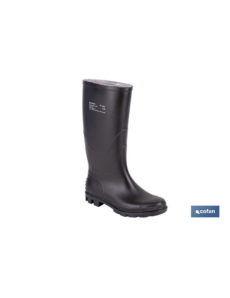 BOTA ALTA DE AGUA PVC NEGRA OB FO SR TALLA 41