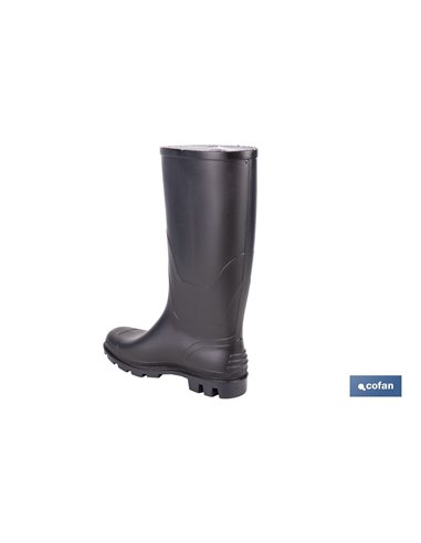 BOTA ALTA DE AGUA PVC NEGRA OB FO SR TALLA 42