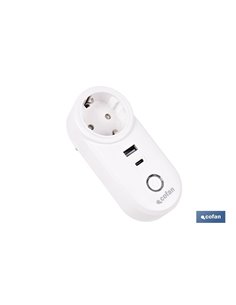 ENCHUFE INTELIGENTE CON PUERTO USB Y TIPO C