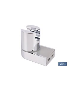 SOPORTE DE DUCHA PARA PARED COLOR CROMO ABS 2