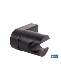 SOPORTE DE DUCHA PARA PARED COLOR NEGRO ABS