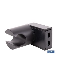 SOPORTE DE DUCHA PARA PARED COLOR NEGRO ABS 2