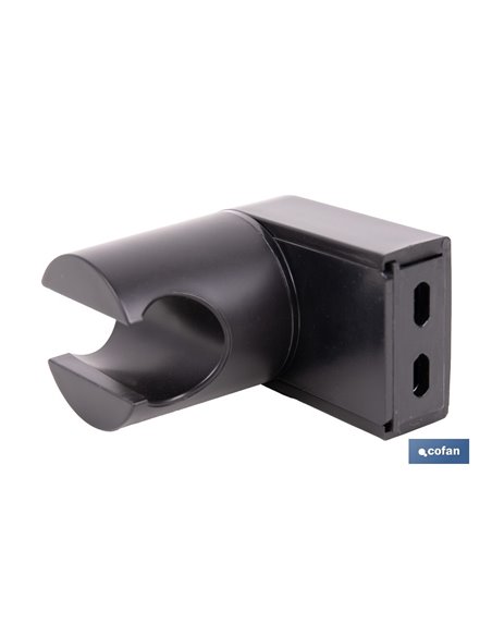 SOPORTE DE DUCHA PARA PARED COLOR NEGRO ABS