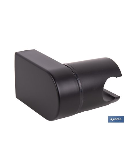 SOPORTE DE DUCHA PARA PARED COLOR NEGRO ABS