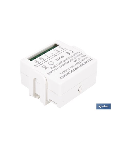 RELE DE 2 INTERRUPTORES WIFI