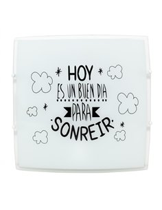 Plafón Sonrisa 2xe27 Blanco 30x30
