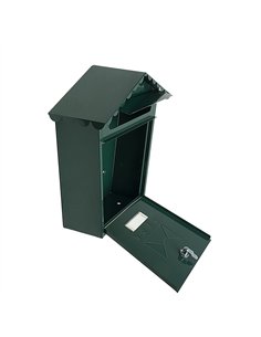 Buzon De Correo Olena Acero Galvanizado Verde 37x36x13,5 Cm Tejado Antilluvia, Cerradura Cilindrica 2