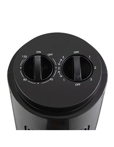 Ventilador De Torre Cuco Negro 3velocidades 50w Temporizador Rotatorio 78x22x22 Cm 2