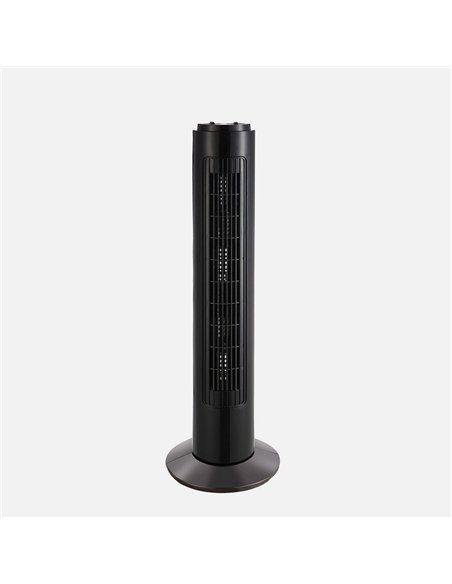 Ventilador De Torre Cuco Negro 3velocidades 50w Temporizador Rotatorio 78x22x22 Cm