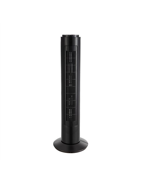 Ventilador De Torre Picaro Negro 3vel 50w C/remoto Temporizador,fijo Y Rotatorio 74x22x22cm