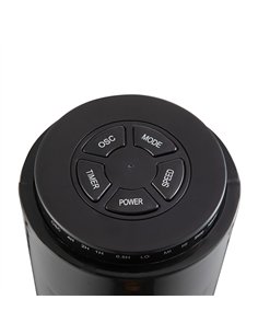 Ventilador De Torre Picaro Negro 3vel 50w C/remoto Temporizador,fijo Y Rotatorio 74x22x22cm 2