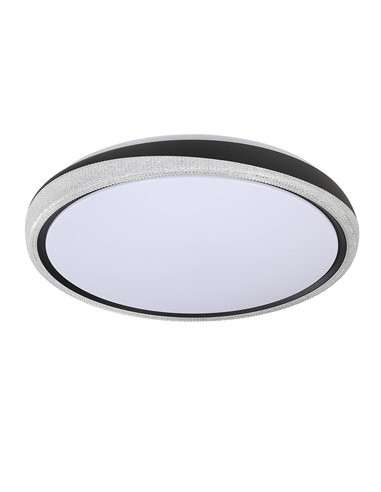 Plafon Charro 72w 3000-4000-6000k Negro 40d Reg.intensidad 6480lm C/remoto