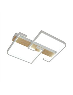 Plafon Frondella 76w 3000-4000-6500k Blanco/haya 8360  Lm C/remoto,memoria Y Reg.intensidad 6x45x38cm