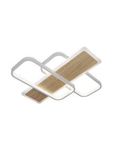 Plafon Forqueta 120w 3000-4000-6500k Blanco/haya 13200  Lm C/remoto,memoria Y Reg.intensidad 6x50,5x49,5cm