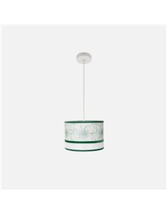Colgante Caledonia 1xe27 Blanco/verde Regx30x30cm 2