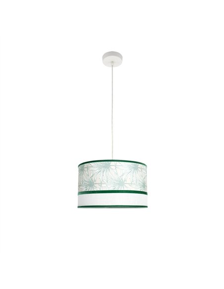 Colgante Caledonia 1xe27 Blanco/verde Regx40x40cm