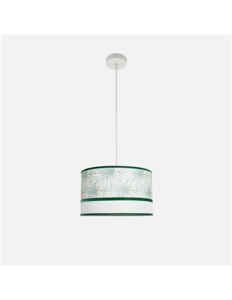 Colgante Caledonia 1xe27 Blanco/verde Regx40x40cm