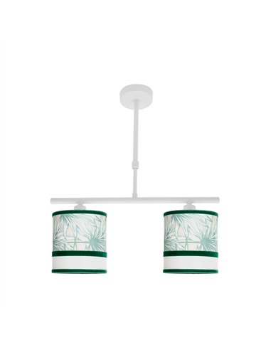 Lampara Caledonia 2xe14 Blanco/verde Regx43x14cm