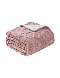 Manta Elect.monroy Rosa/blanco 160w 180x130cm 9niveles Autoapagado, Protec.seg.,lavable