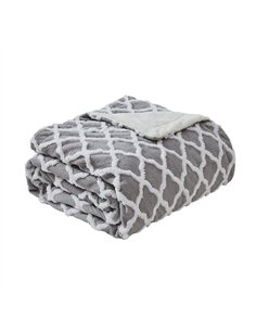 Manta Elect.monroy Gris/blanco 160w 180x130cm 9nivel Autoapagado, Protec.seg.,lavable