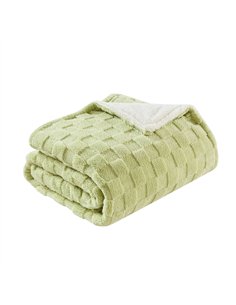 Manta Elect.alcantara Verde/blanco 160w 160x120cm 9niv Autoapagado, Protec.seg.,lavable
