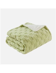 Manta Elect.alcantara Verde/blanco 160w 160x120cm 9niv Autoapagado, Protec.seg.,lavable 2