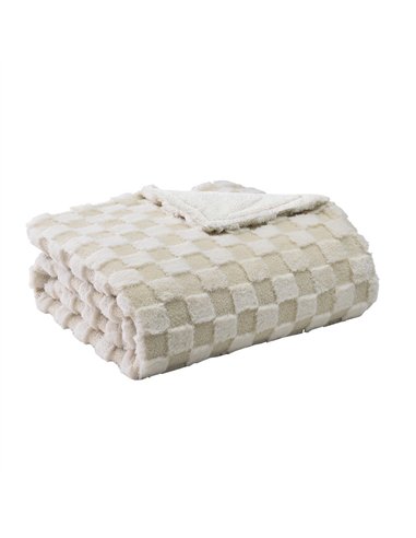 Manta Elect.alcantara Beis/blanco 160w 160x120cm 9niveles Autoapagado, Protec.seg.,lavable