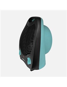 Termoventilador Elect.lubian 2000w Turquesa/negro 2potencias 3fun.sist.seguridad,Termostato Reg.26,5x21x13cm 2
