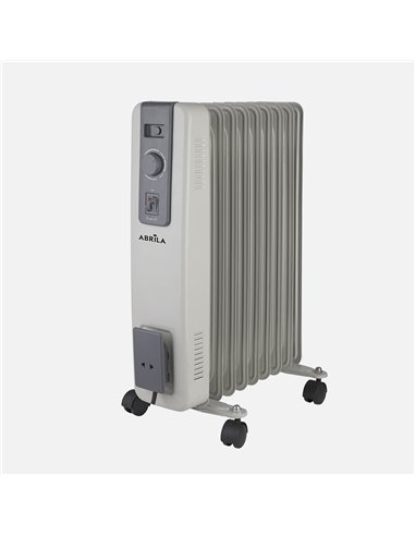 Radiador Aceite Acebuche 2000w Gris 3pot.9elementos,antivuelco.termost.ajust.proteccion Seg.54,5x37x24cm