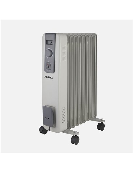 Radiador Aceite Acebuche 2000w Gris 3pot.9elementos,antivuelco.termost.ajust.proteccion Seg.54,5x37x24cm
